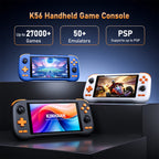 Kinhank K56 Handheld Game Console Android 14 5.5 inch Touch Screen With 50+ Emulators Retro Video Games  For DC/MAME/SS/PSP