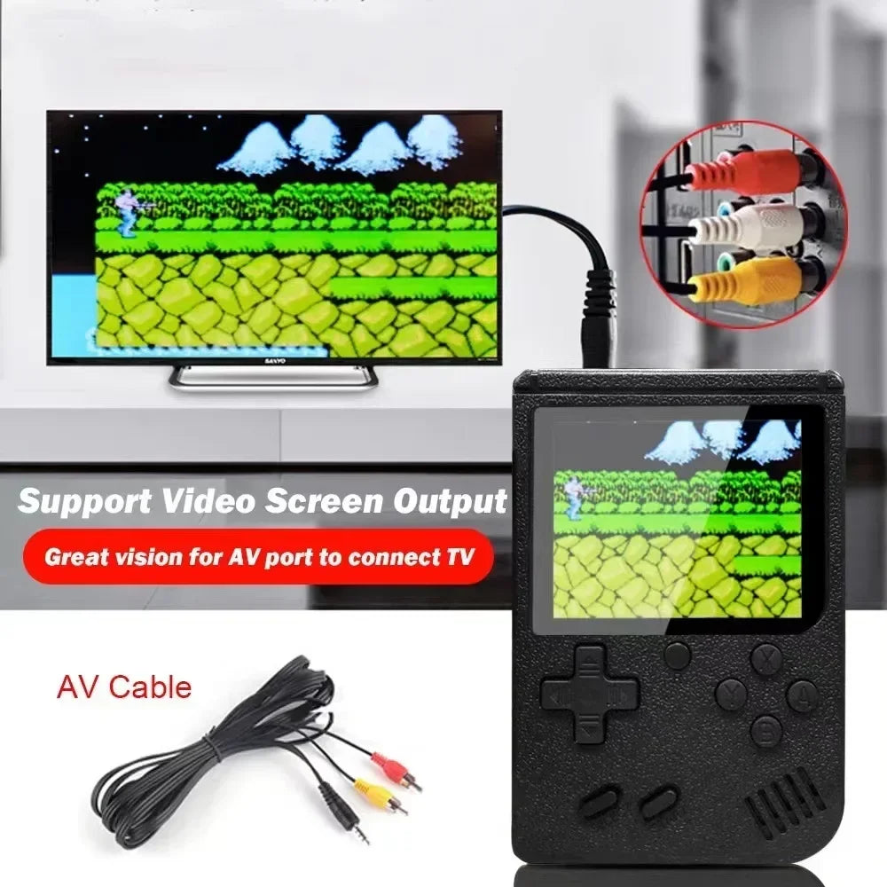 Retro Mini Handheld Video Game Console 8-Bit 3 Inch Color LCD Kids Game Player with Built-in 400 Games Portable Entertainment