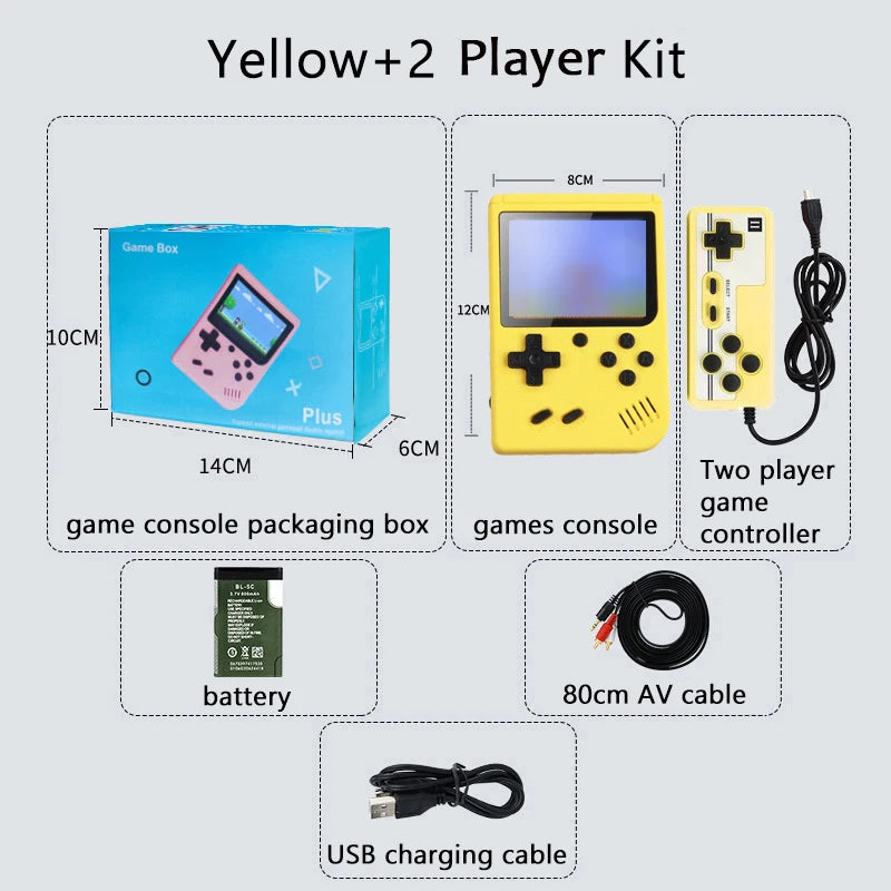 Retro Portable Mini Handheld Video Game Console 8 Bit 3.0 Inch Color LCD Kids Color Game Player Built in 500 Games