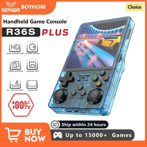 2025 R36S R36Plus Retro Handheld Game Console Linux 64-bit System 4"/3.5" IPS Screen RK3326 Portable Pocket Video Player For PS1