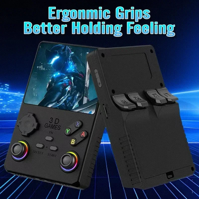 V40 MAX Handheld Game Console 4'' IPS Screen 4000mah Battery Joystick RGB lighting Effect 256GB with more than 40000 games