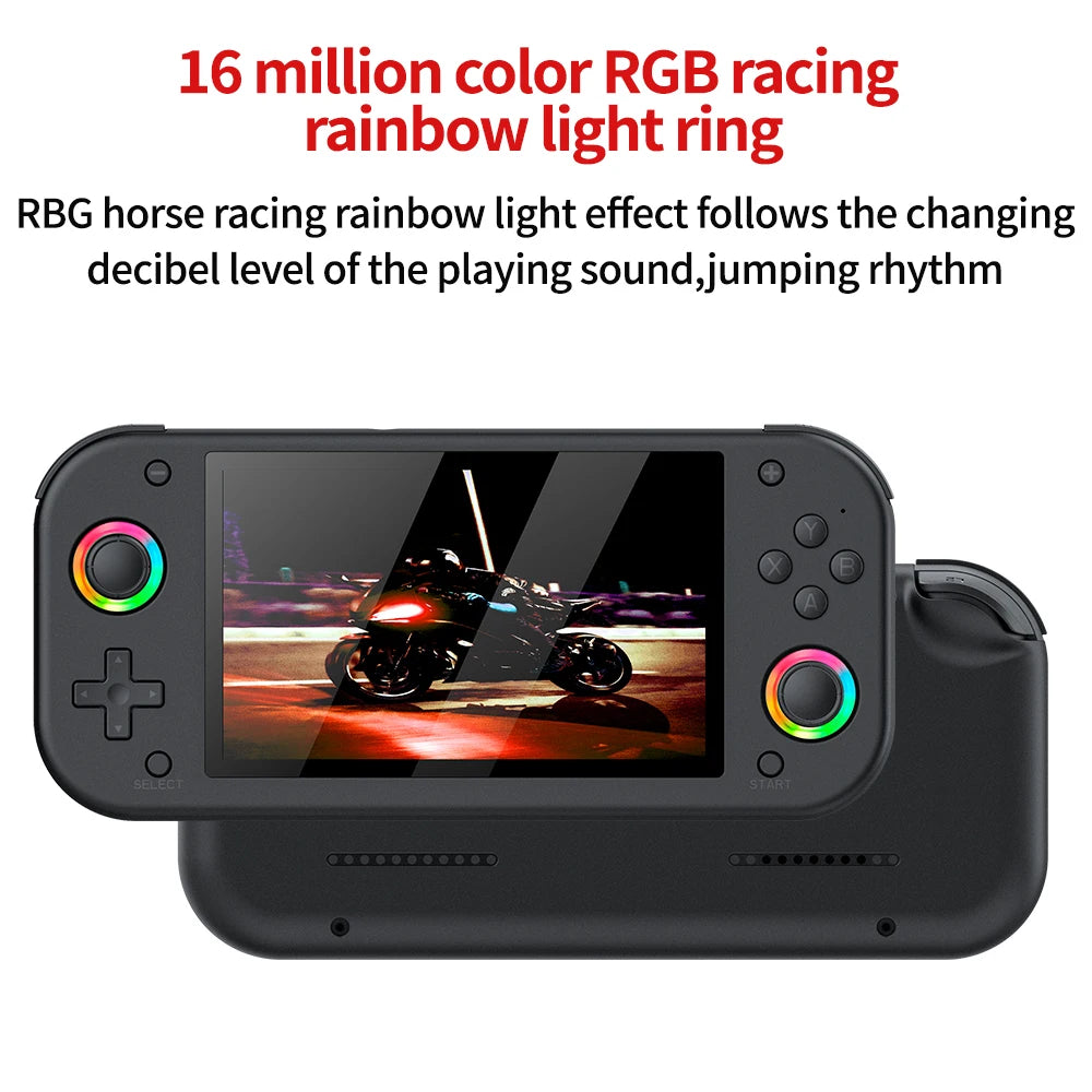 M26 Handheld Game Console Kids Gifts 5.1Inch 64GB IPS Screen 3D Retro Handheld Game Console with 20000 Games