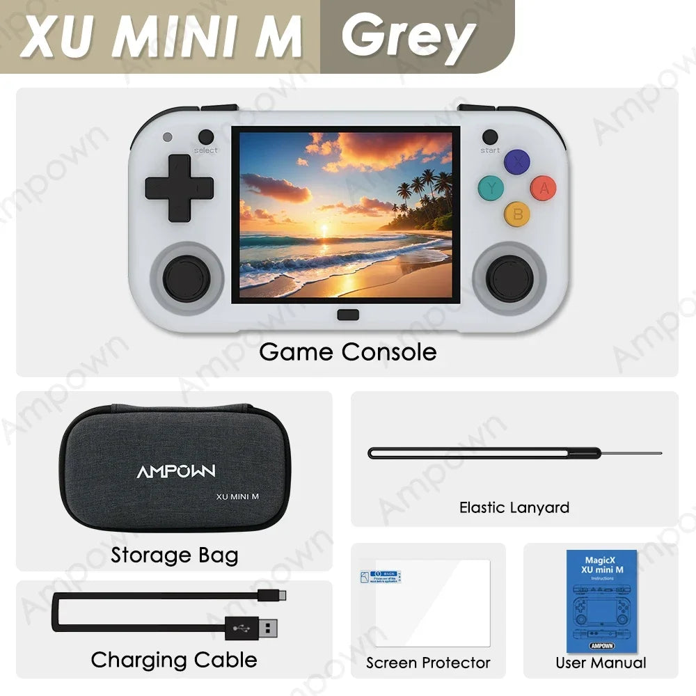 Ampown XU MINI M Handheld Game Console 2.8'' Screen Linux OS MINIM Retro Simulator Video Player Portable Console Children Gifts