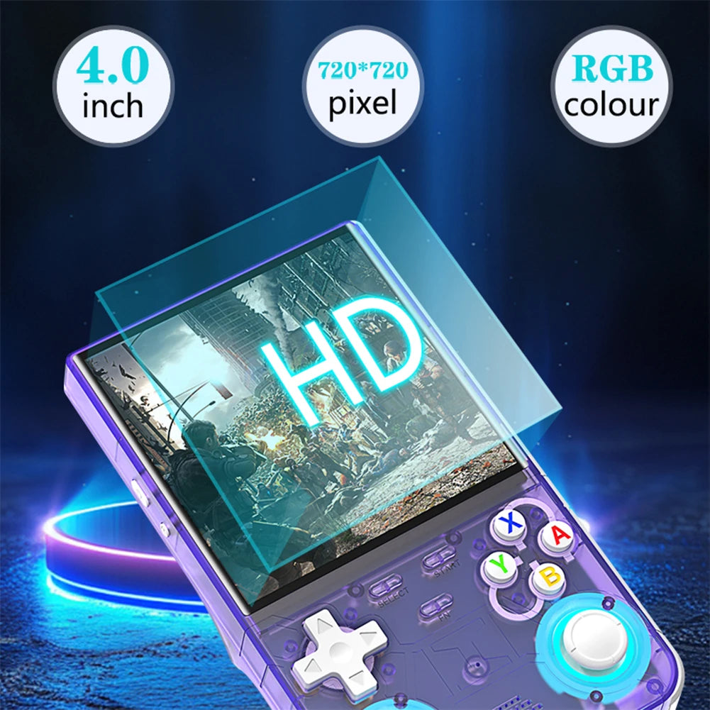 R36 Ultra Retro Handheld Game Console 4.0-inch Open-source Linux System 128/64GB Portable Video Player Handheld Game Console