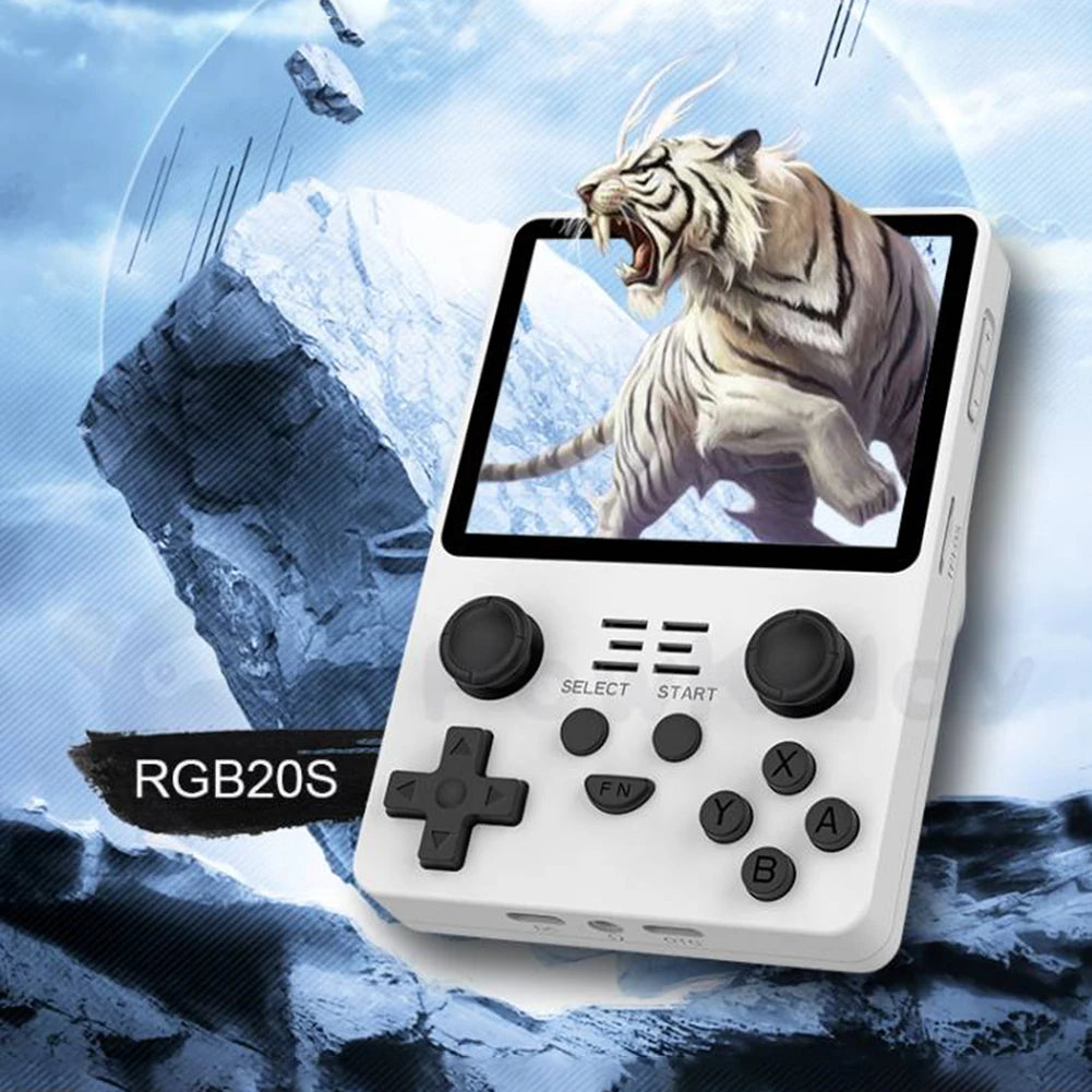 RGB20S Retro Game Console 3.5 Inch IPS Screen Portable Video Game Mini Portable 3500mAh Type-C for MAME/N64/GBA/FC Simulator