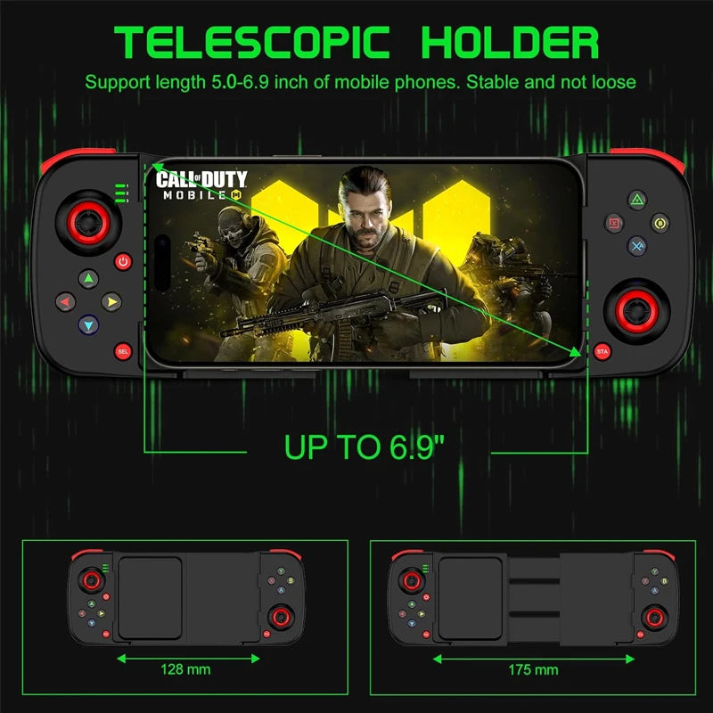 Mobile Controller For IPhone/Android, Ergonomically Designed Mobile Game Controller - Wireless Gamepad For Cloud Gaming And PS