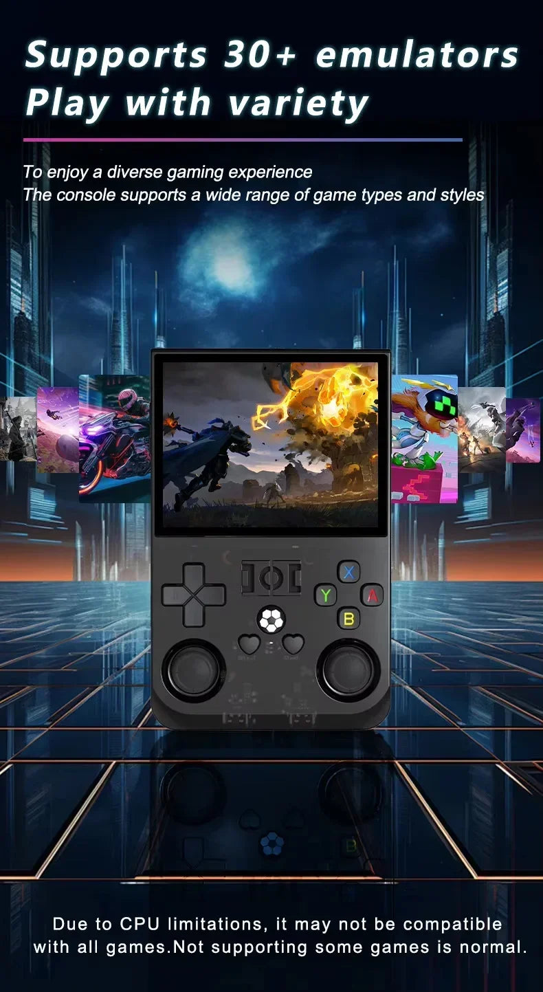 Retro Game R36 Pro – 3.5" HD Display, Open-Source OS, 128GB Preloaded Games, Classic Portable Console