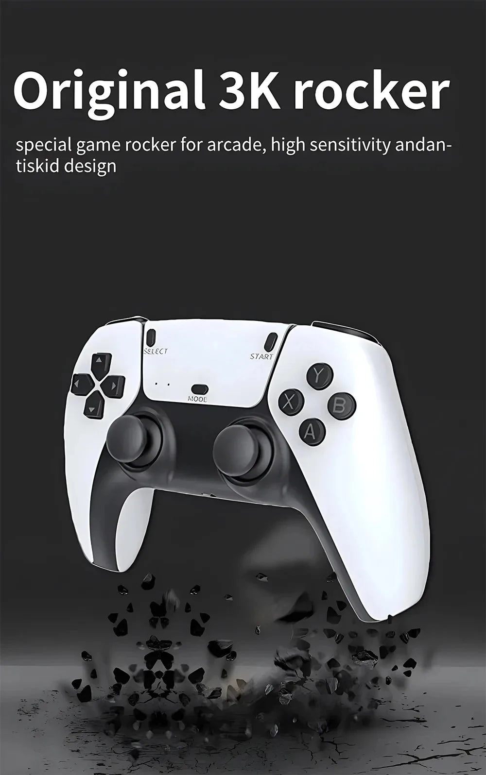 M15 Game Stick TV Video Game Console 64G 128G 50000+ HD Two-player Home Games Child Gift 20+emulator Wireless Gamepad Controller