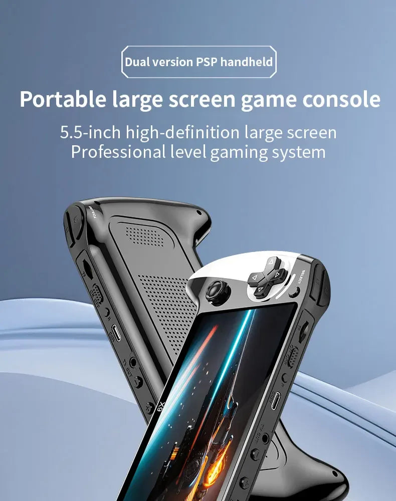 X9 Retro Handheld Video Game Console 1500mAh 5.5-inch IPS Screen Mini Portable Handheld Video Player 1GB-128GB Type-C