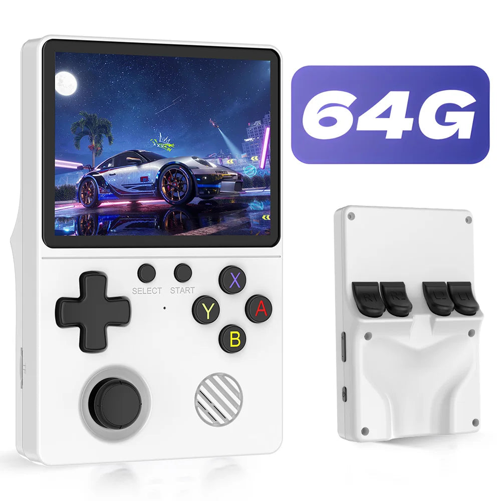 GB350 Handheld Game Player 3.5Inch IPS Screen Built-in 64G 20000+ Games Linux System Portable Retro Video Game Console For PS1