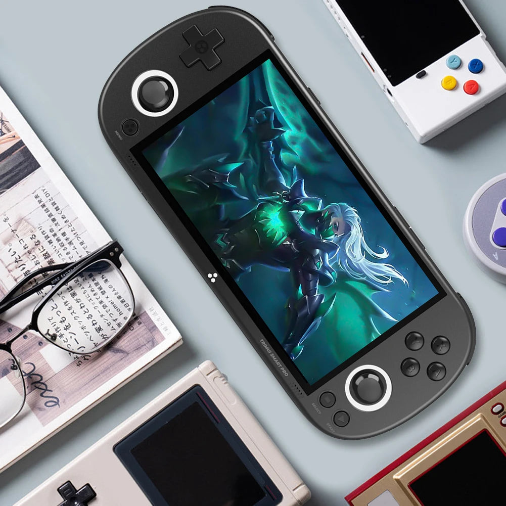 TRIMUI Smart Pro Video Game Console for Kids Adult 4.96 Inch Screen Linux Pocket Double Joystick Handheld Game Player Console