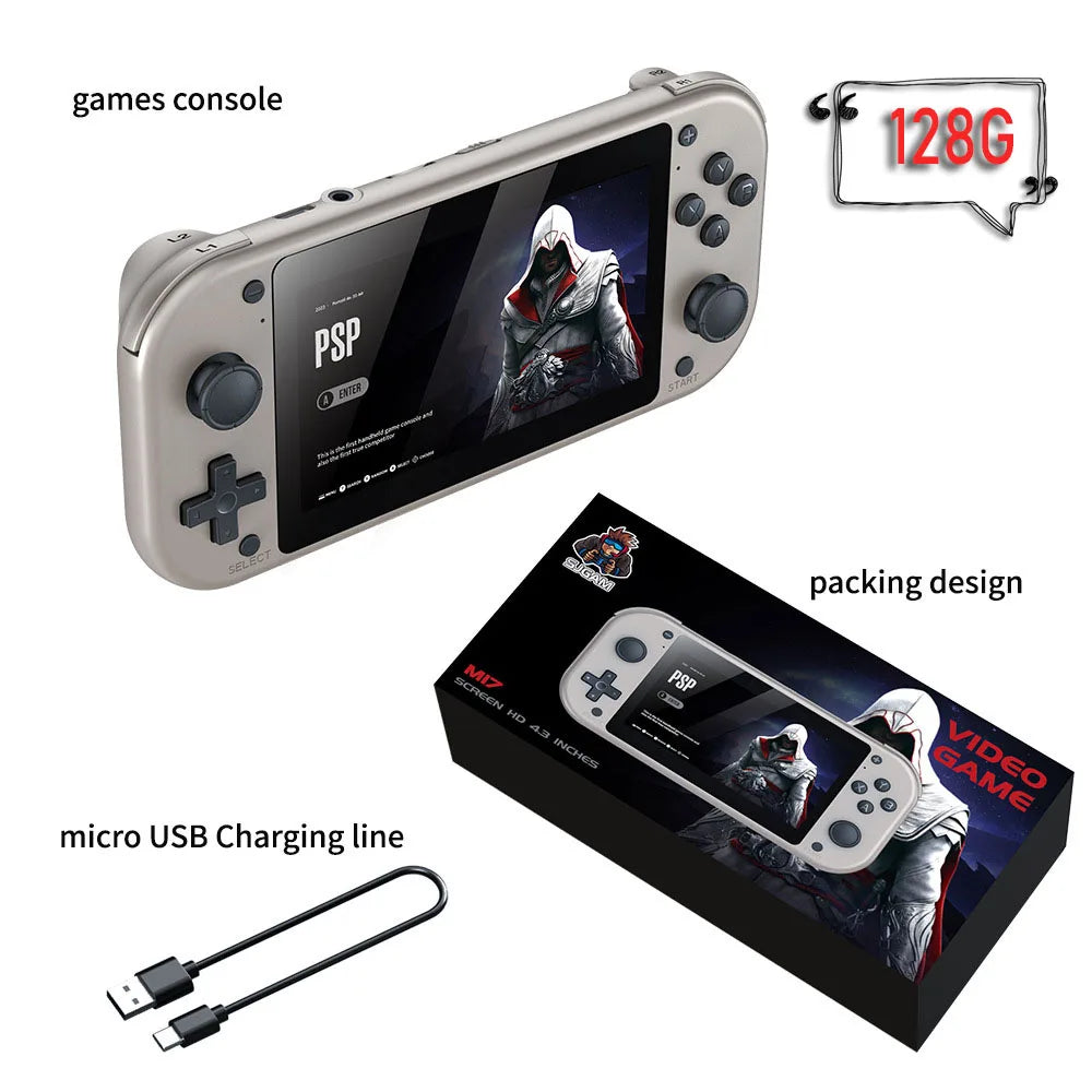 M17 Handheld console Console 4.3 inch LCD screen  Retro Portable Video Game 20000 + Built-in 25 Simulator Video Player