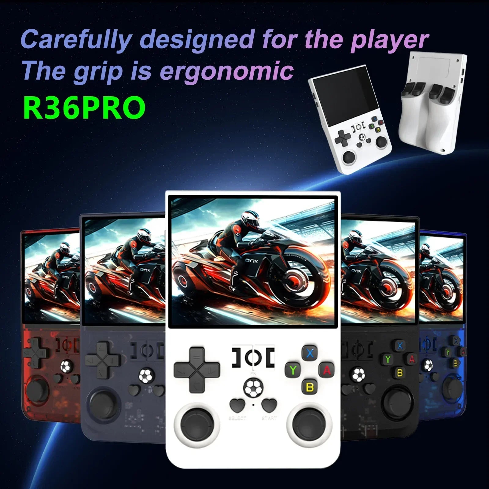 Retro Game R36 Pro – 3.5" HD Display, Open-Source OS, 128GB Preloaded Games, Classic Portable Console