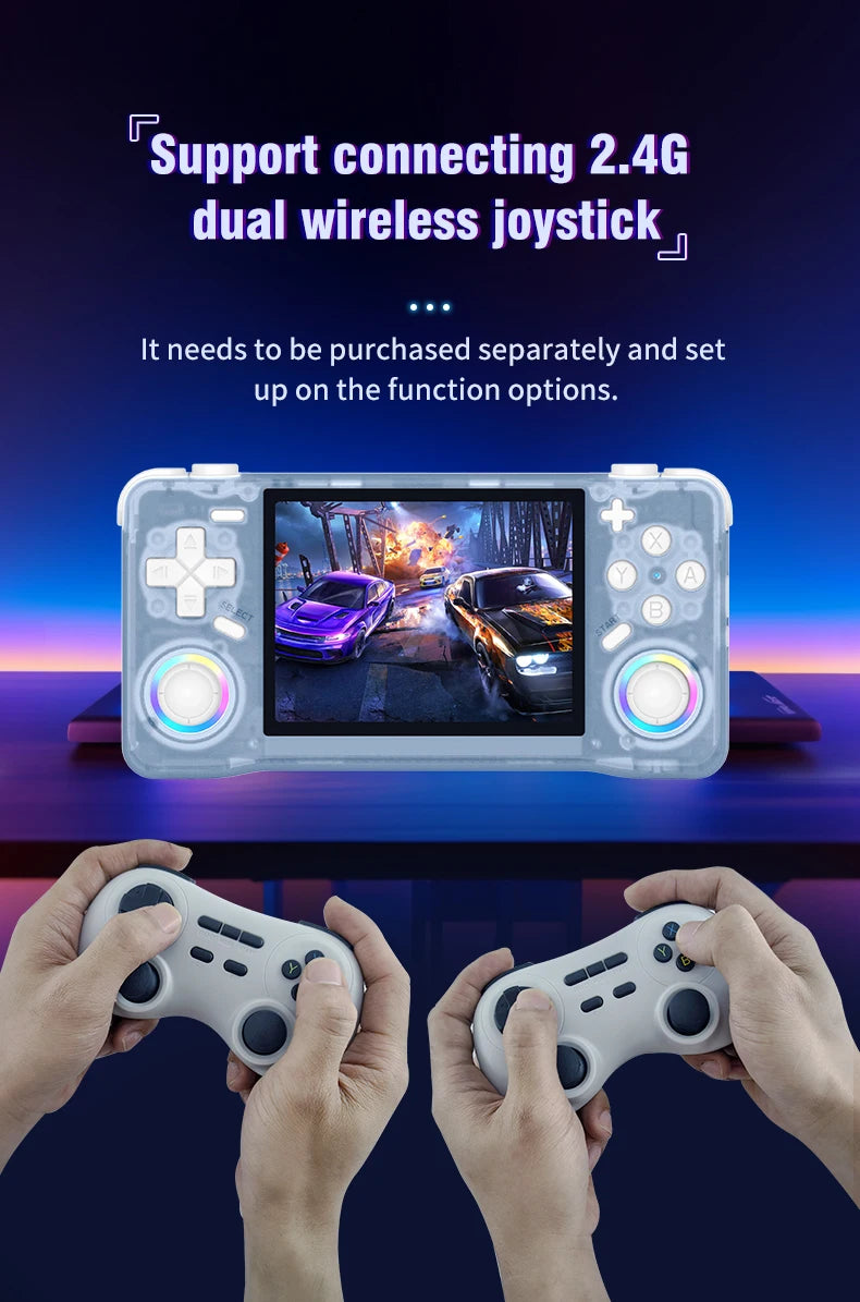 Newest Retro XF35H Handheld Video Game Console Portable 3.5 Inch IPS Screen  Preloaded Games Linux System Pocket Player 128GB