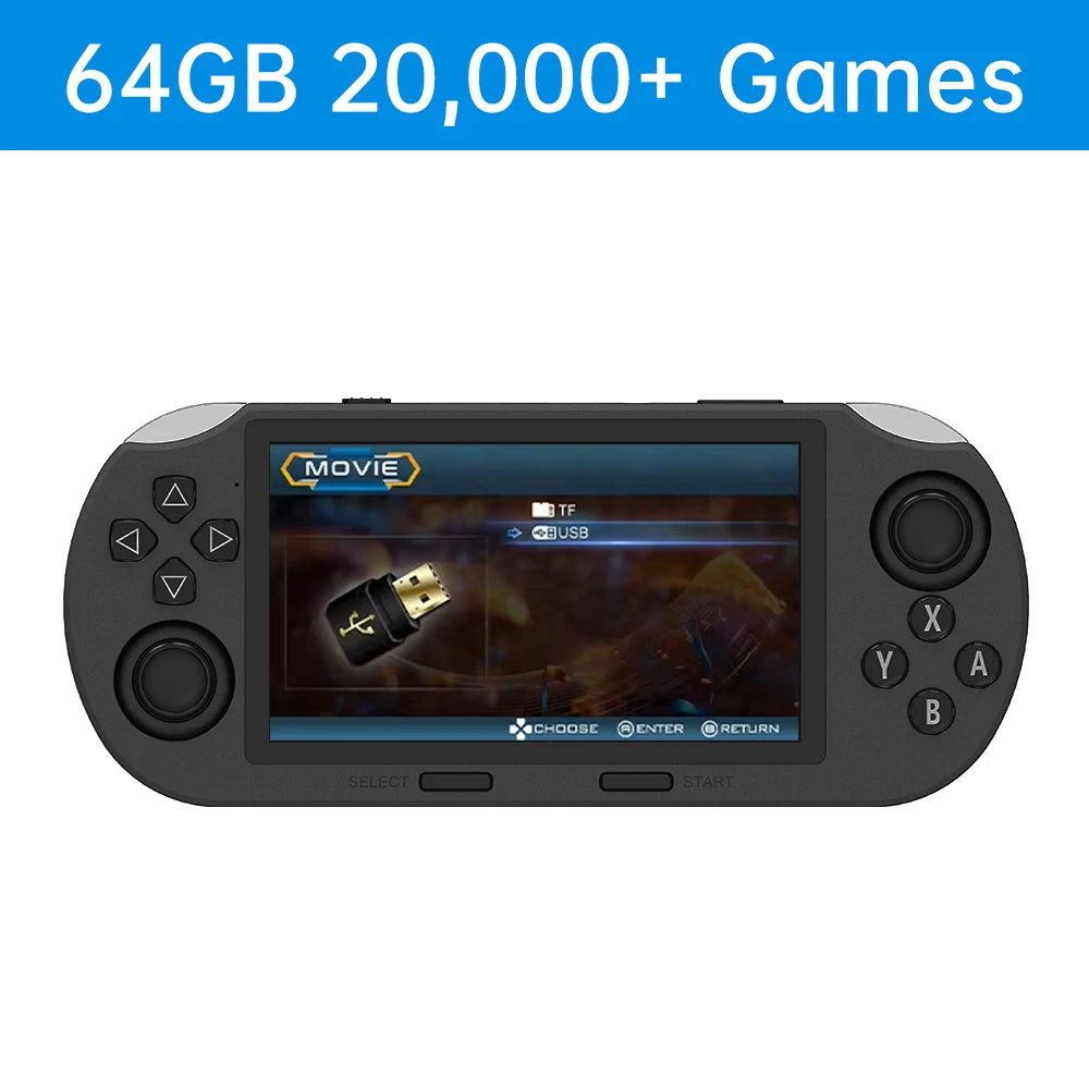 SF3000 Portable Handheld Game Player 4.5 Inch IPS Screen Retro Video Game Console Built-in 20000+ Games for PS1/GBA/SFC/MAME
