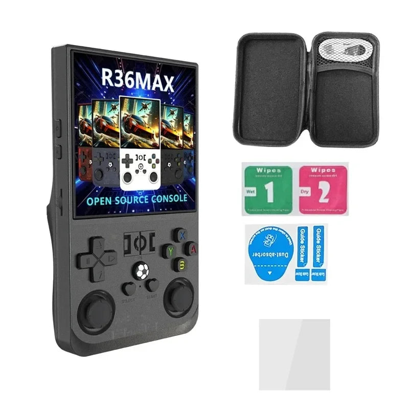 R36 MAX Retro Handheld Game  4.0Inch IPS Screen Console 128GB Portable Pocket Video Player Supports 30+ Emulators