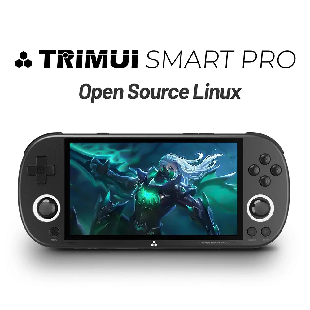 TRIMUI Smart Pro Video Game Console for Kids Adult 4.96 Inch Screen Linux Pocket Double Joystick Handheld Game Player Console
