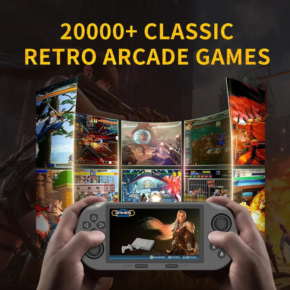 SF3000 Portable Handheld Game Player 4.5 Inch IPS Screen Retro Video Game Console Built-in 20000+ Games for PS1/GBA/SFC/MAME