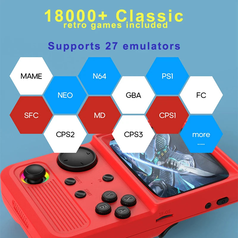 R36T Retro Handheld Video Game Console EmuEMEC System 3.5 Inch IPS Screen 2025 New Upgrade Portable Pocket Video Party Player