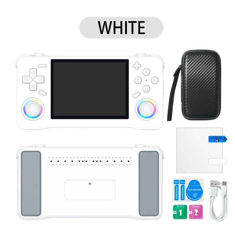 Newest Retro XF35H Handheld Video Game Console Portable 3.5 Inch IPS Screen  Preloaded Games Linux System Pocket Player 128GB
