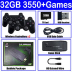 M8 Video Game Console 64GBuilt-in 30000 Games 2.4GB Dual Handle Wireless Controller 4k HD simulator For GBA TV Game Stick PK X2
