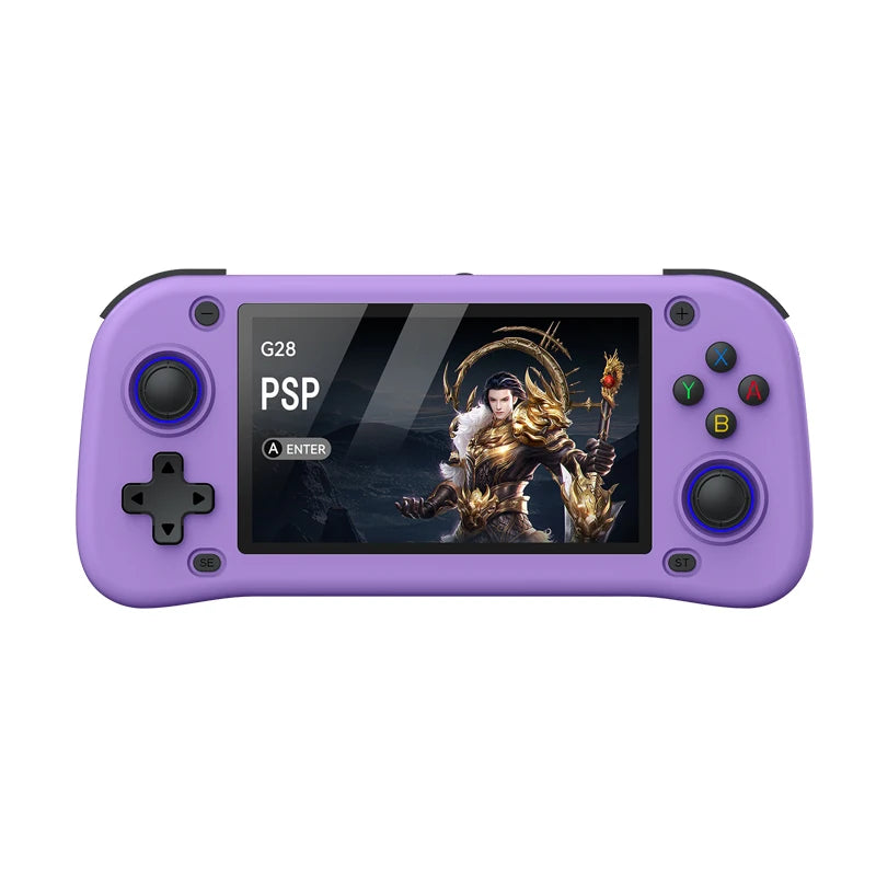 G28 Retro Handheld Video Game Console 64GB 4.3 Inch MIPI Screen Portable Linux System Pocket Player with 128GB 20000+ Games