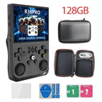 Open Source R36PRO Handheld Game Console Linux System 3.5inch HD Screen 4000mAh Play 6h 1GB+8GB RAM, Support TFcard 64GB 128GB