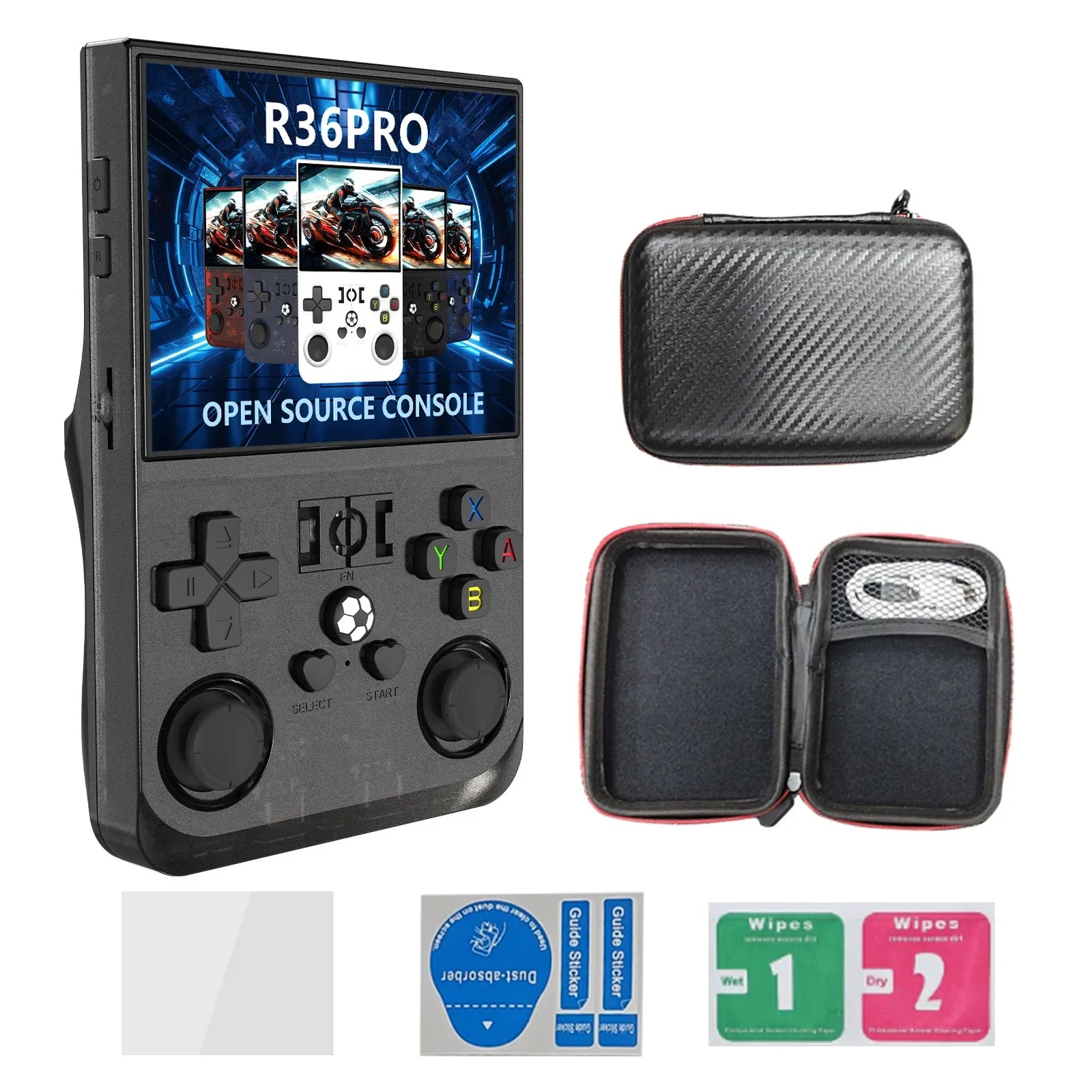 Retro Game R36 Pro – 3.5" HD Display, Open-Source OS, 128GB Preloaded Games, Classic Portable Console