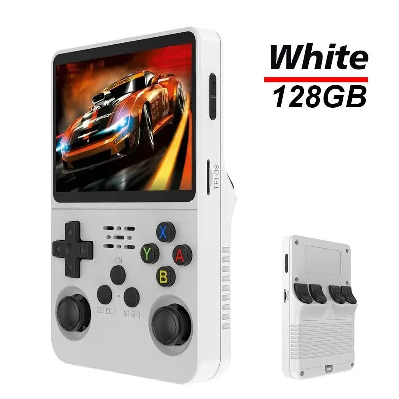 R36S Game Console Linux System 128G Portable Video Consoles 3.5 Inch IPS Screen with Retro Games Pocket Handheld Game Players