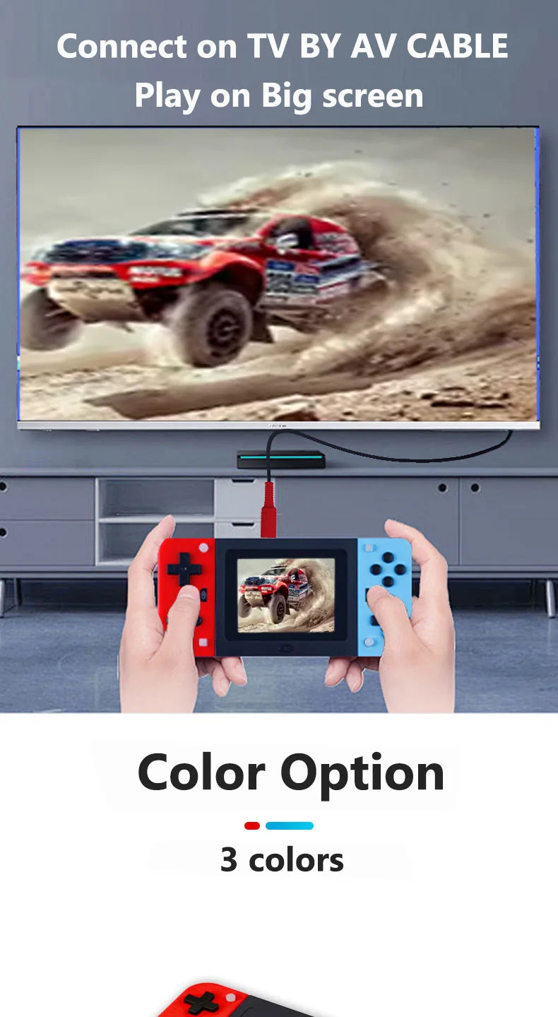 Retro Handheld Game Console 8 Bit Video Game Portail Built In 1000 Games 3.5'' Mini Consola Videojuegos Portable Player Games