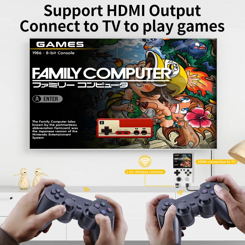 GB350 Handheld Game Player 3.5Inch IPS Screen Built-in 64G 20000+ Games Linux System Portable Retro Video Game Console For PS1