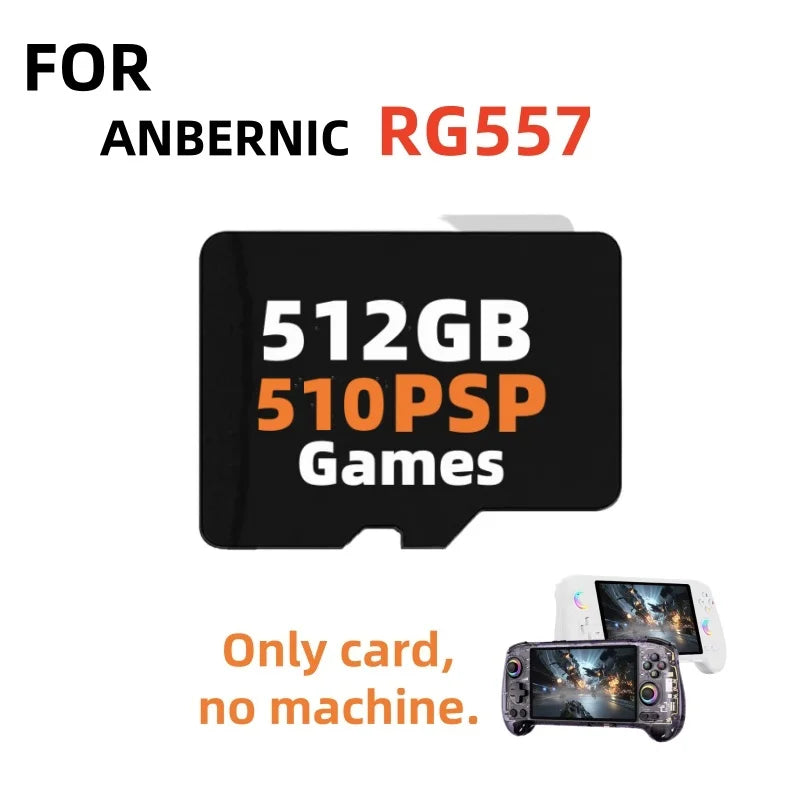For RG557 Portable Handheld Game Console Memory Card TF Card SD Card Game Card  Video Player Retro Game Android  512G PSP PS2