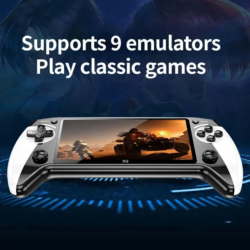 X9 Retro Handheld Video Game Console 1500mAh 5.5-inch IPS Screen Mini Portable Handheld Video Player 1GB-128GB Type-C
