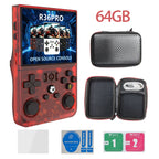 Open Source R36PRO Handheld Game Console Linux System 3.5inch HD Screen 4000mAh Play 6h 1GB+8GB RAM, Support TFcard 64GB 128GB