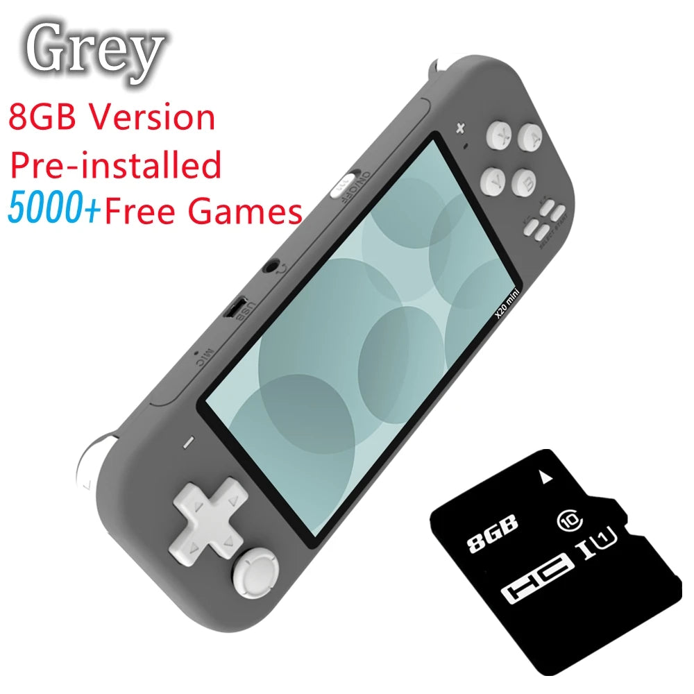 X20 mini 4.3 inch IPS screen Handheld Portable Game Console 32GB 8GB 5000 games for 8/16/32 bit Arcade Video games child gift