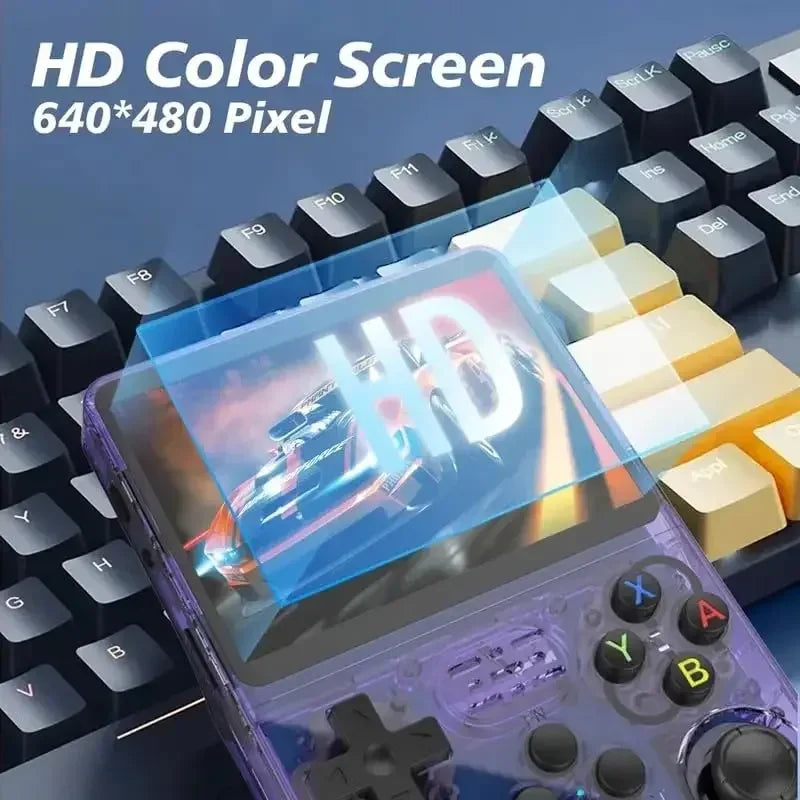 R36S Game Console Linux System 128G Portable Video Consoles 3.5 Inch IPS Screen with Retro Games Pocket Handheld Game Players