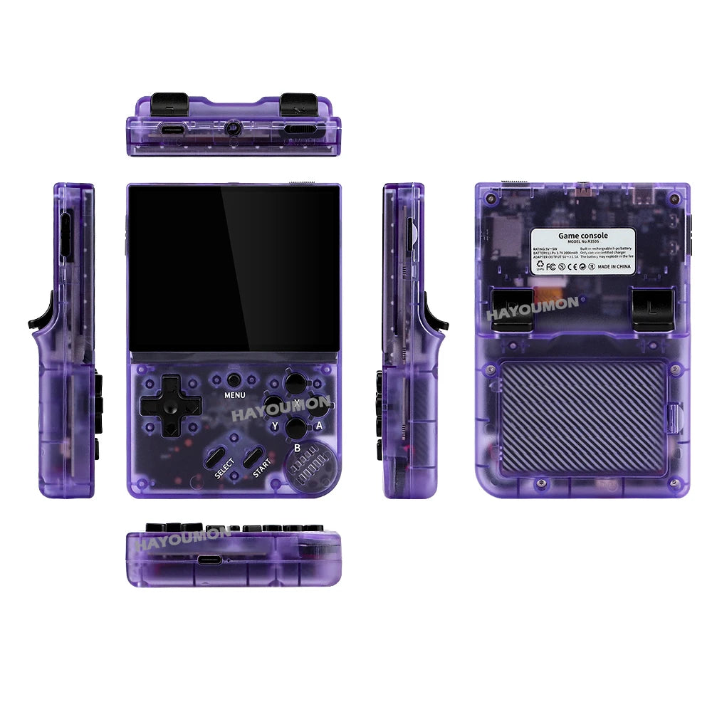 NEW 64G R350S Retro Handheld Video Game Console 3.5" IPS HD Screen Linux System 15000+ Portable Pocket Video Player R350S