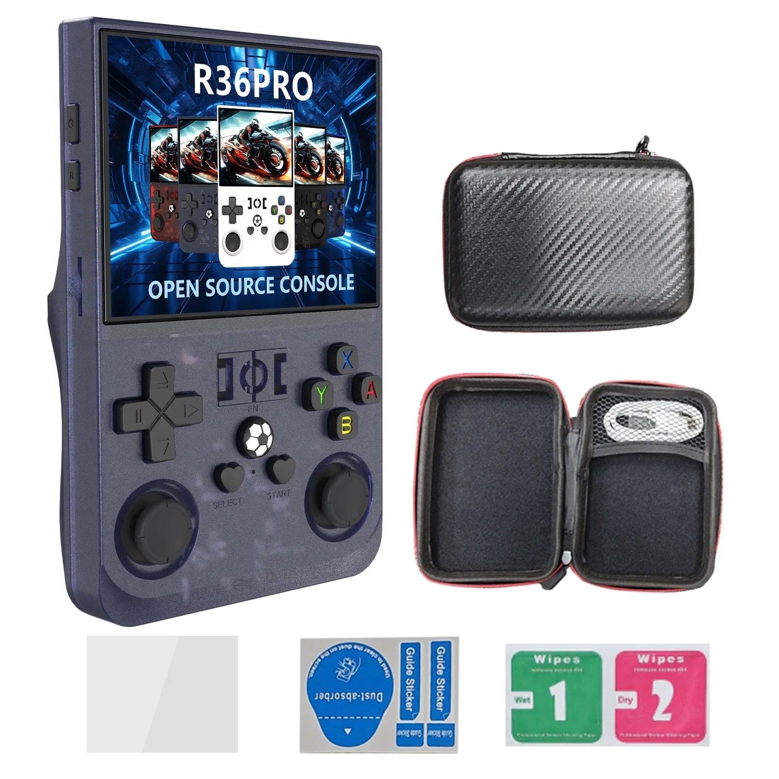 Retro Game R36 Pro – 3.5" HD Display, Open-Source OS, 128GB Preloaded Games, Classic Portable Console