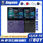 TRIMUI BRICK Handheld Game Console 3.2'' IPS Screen A133P Linux System Trimui UI Metal Back Panel Key LED Lighting Free Keycaps