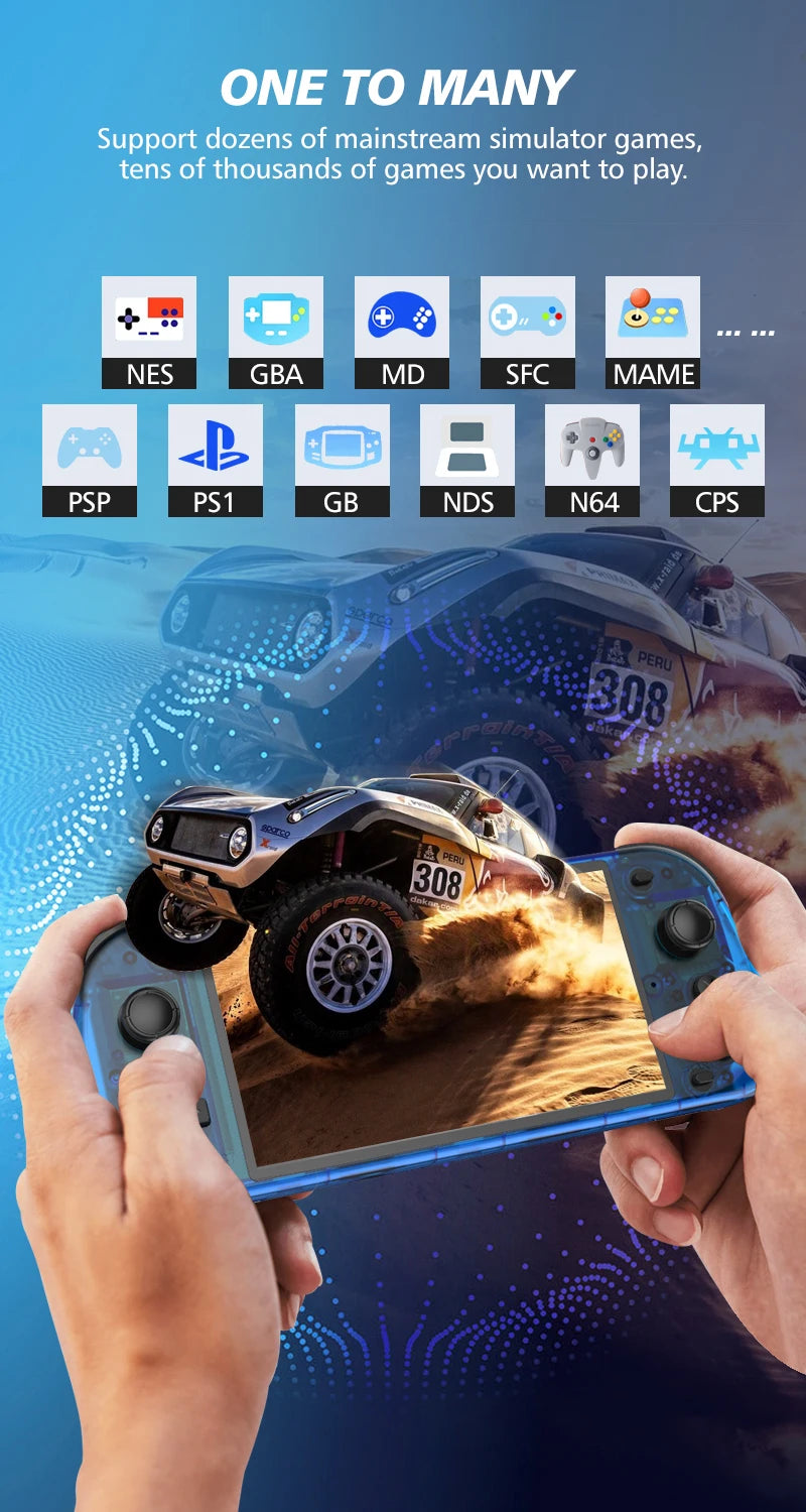 New Upgrade R50S Retro Games Console 128G 5.1inch IPS Screen Two-player 20000+ Classic Games Retroid Pocket Game Consolas