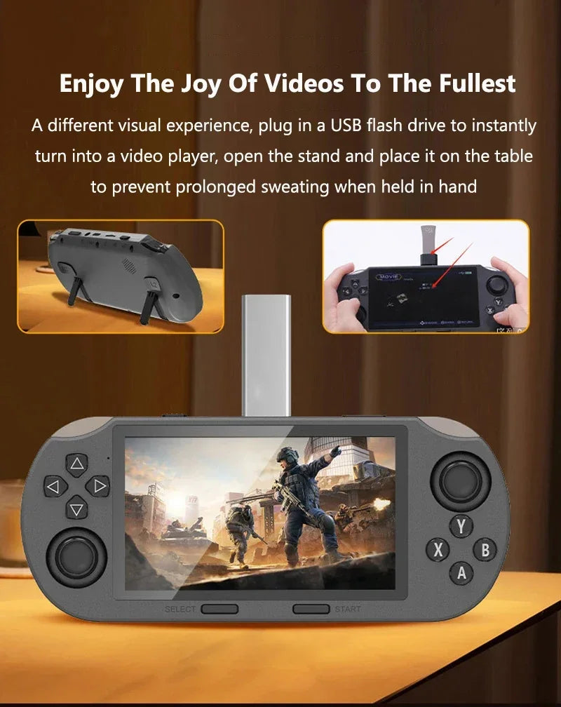 SF3000 Portable Handheld Game Player 4.5 Inch IPS Screen Retro Video Game Console Built-in 20000+ Games for PS1/GBA/SFC/MAME