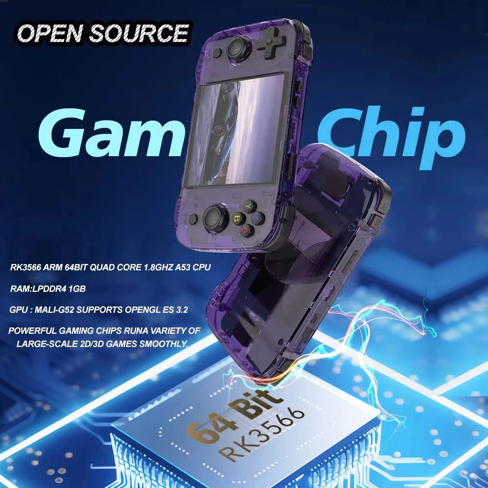 R46S Retro Handheld Game Console Linux System Support WIFI Bluetooth 4 inch Pocket Video Player For PS1 N64 PSP 3D Game R50S