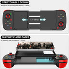 Mobile Controller For IPhone/Android, Ergonomically Designed Mobile Game Controller - Wireless Gamepad For Cloud Gaming And PS