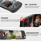 Mobile Controller For IPhone/Android, Ergonomically Designed Mobile Game Controller - Wireless Gamepad For Cloud Gaming And PS