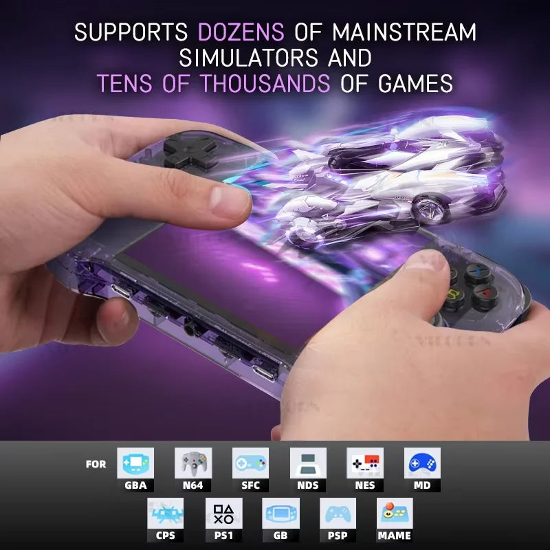 R46S Retro Handheld Game Console Linux System Support WIFI Bluetooth 4 inch Pocket Video Player For PS1 N64 PSP 3D Game R50S
