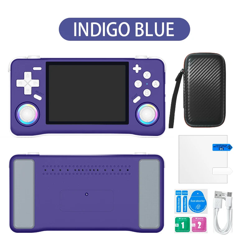 Newest Retro XF35H Handheld Video Game Console Portable 3.5 Inch IPS Screen  Preloaded Games Linux System Pocket Player 128GB