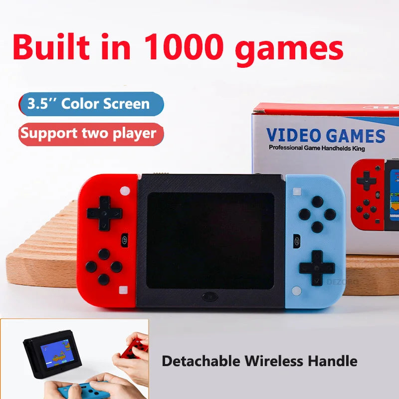 Retro Handheld Game Console 8 Bit Video Game Portail Built In 1000 Games 3.5'' Mini Consola Videojuegos Portable Player Games