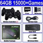 M8 Video Game Console 64GBuilt-in 30000 Games 2.4GB Dual Handle Wireless Controller 4k HD simulator For GBA TV Game Stick PK X2