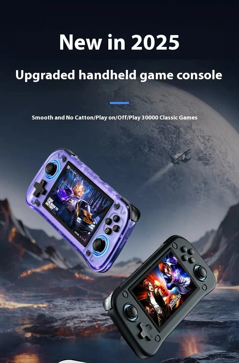 G28 Retro Handheld Video Game Console 64GB 4.3 Inch MIPI Screen Portable Linux System Pocket Player with 128GB 20000+ Games
