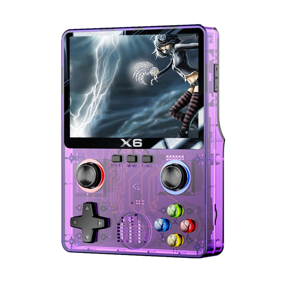 X6 Portable Video Game Console 2000mAh 3.5 Inch IPS Screen Video Gaming Console 3D Joystick Classic Video Player for Adults Kids